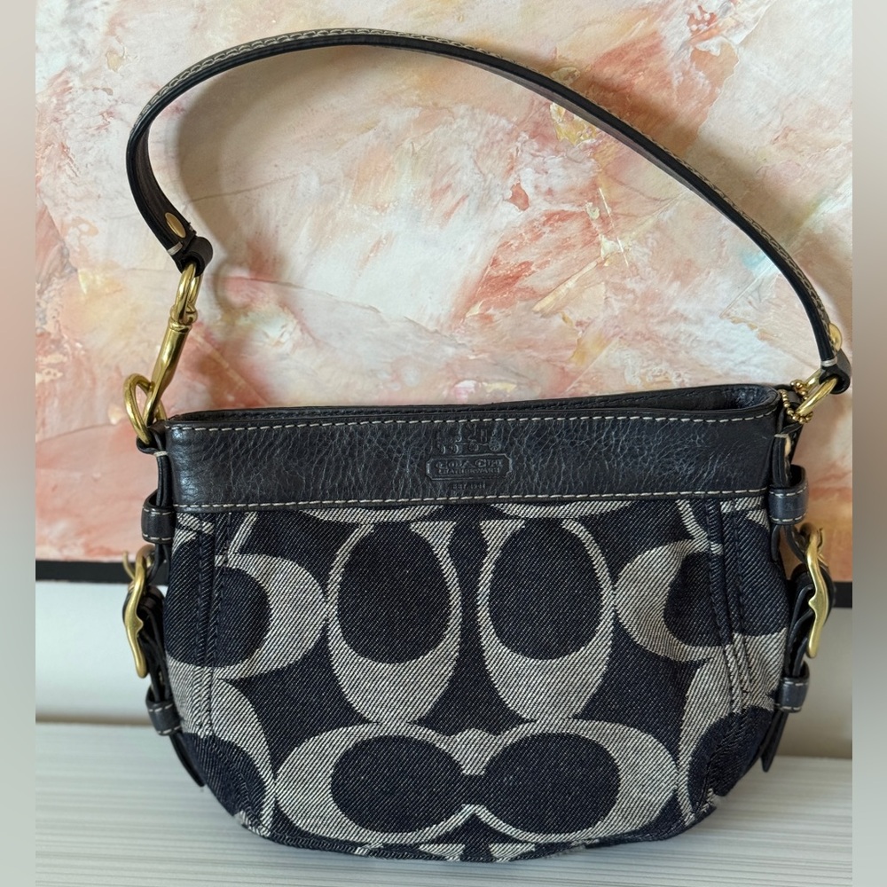 Rare Coach Mini Zoe Pouch in Denim 41860